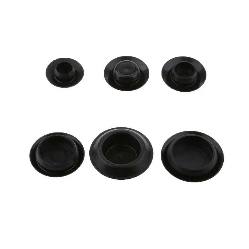 60pcs Flush Mount Black Plastic Hole Plug Assortment Auto Body Sheet Metal With Depressed Center Type And Flush Type car accesso
