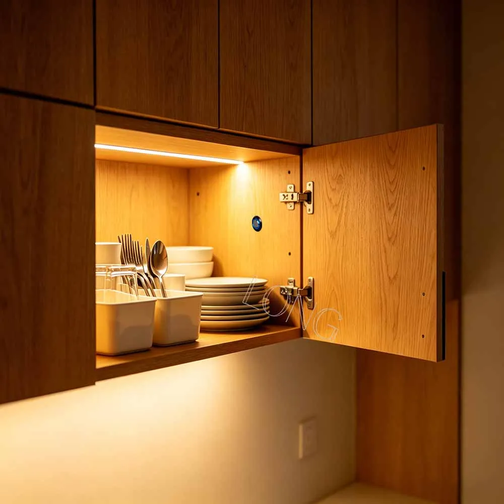LED Touch Dimmer Switch,18MM Embedded  DC5-24V 3A Dual Memory with DC5.5x2.1mm Cable for Cabinet Wardrobe Bedside Light