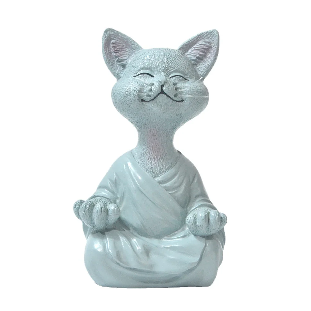 

Meditating Cat Statue‌ - Zen Buddhist Sculpture for Garden & Home Decor