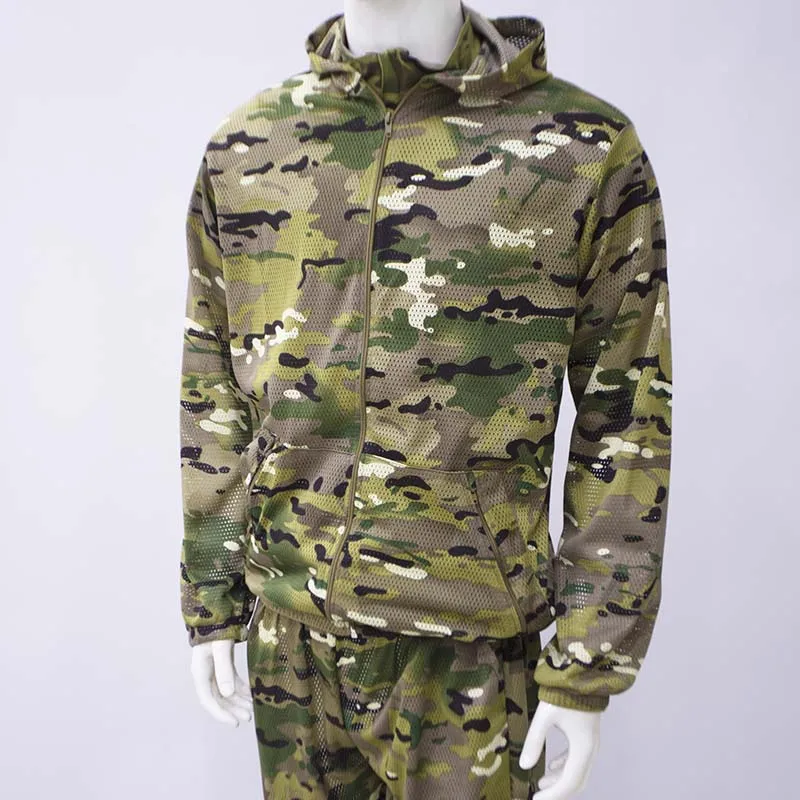 Ghillie Suit Men Women Kids 3D Mesh Hoodies Jacket Camouflage Hunting Clothes Bird Watch Photography Suit Tactical Combat Set