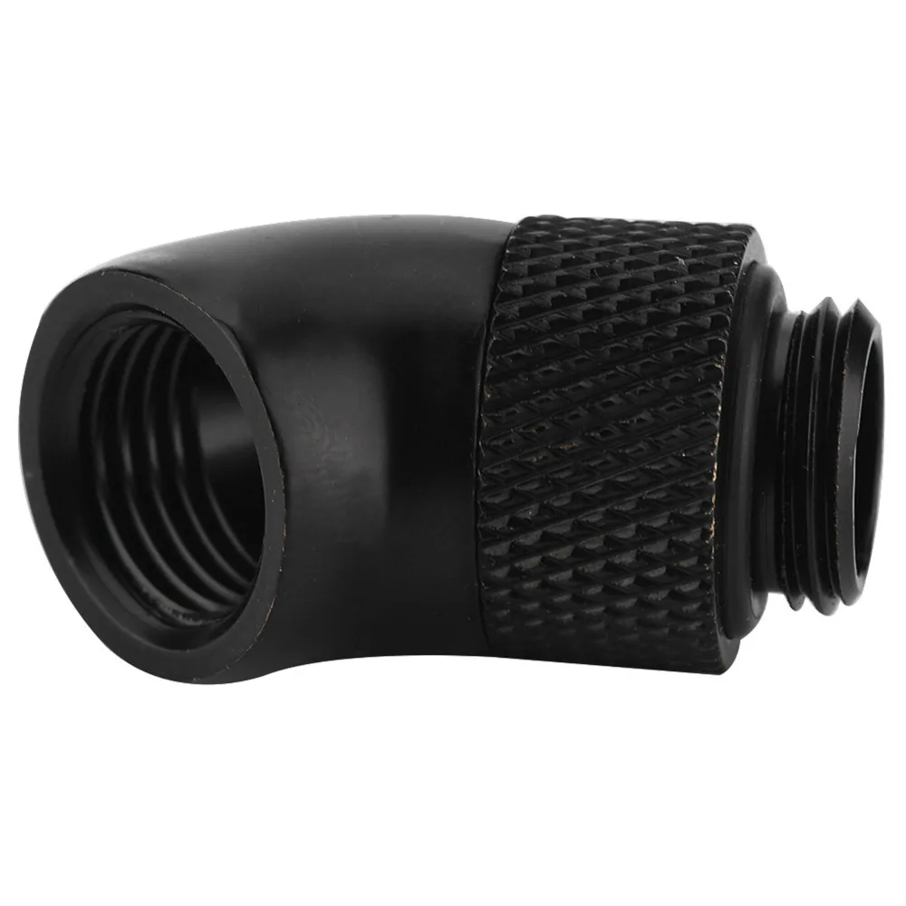 

2PCS 360 Degree Rotarys Rotarys Fitting Adapter G1/4 Thread Black Thread Adapter CPU Water Cooling Fitting