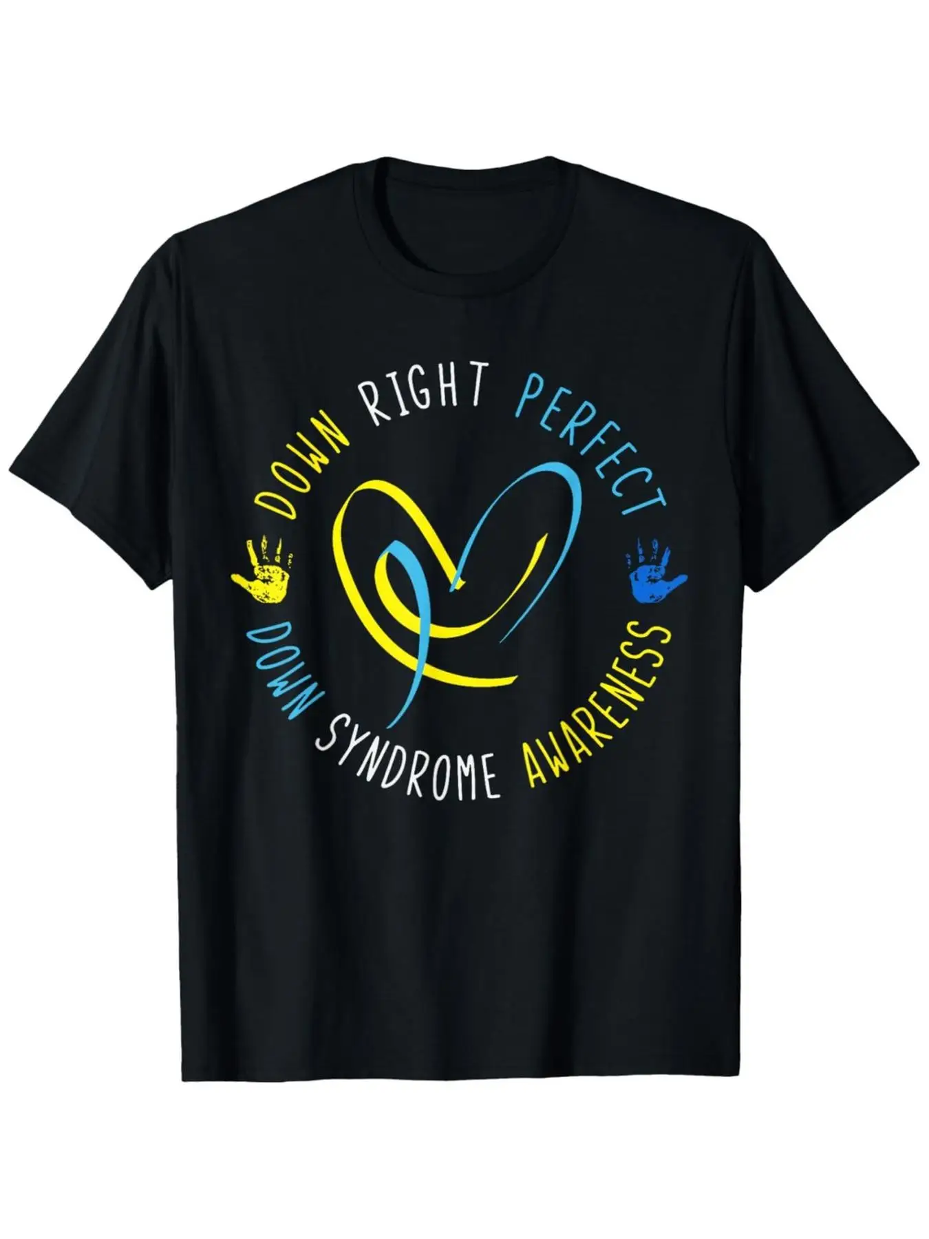Men's Syndrome Awareness Day T-Shirt (21 March) - Right Perfect Print, Ultra-Soft Breathable Moisture-Wicking Crew Neck Tee Suit