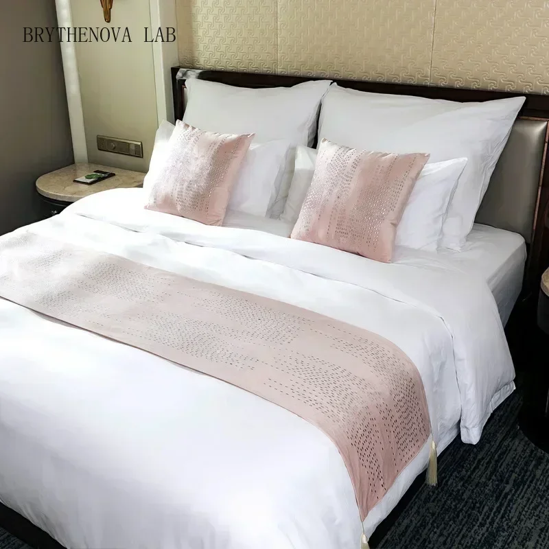 Dutch Plush Bedroom Soft Bed Flag Irregular Geometric Hot Tassel Diamond Pendant Mat Hotel Villa Homestay Minimalist Bed Cover