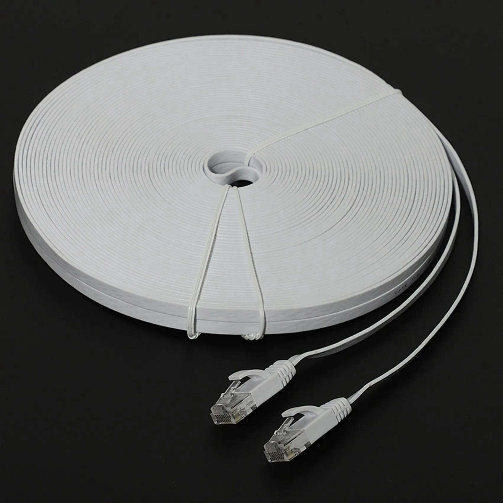 Delicate Texture-2X Cat 6 Ethernet Cable 100 Ft (30 Meters) Flat Slim Long Internet Network LAN Patch Cords,Cat6 High Speed Comp