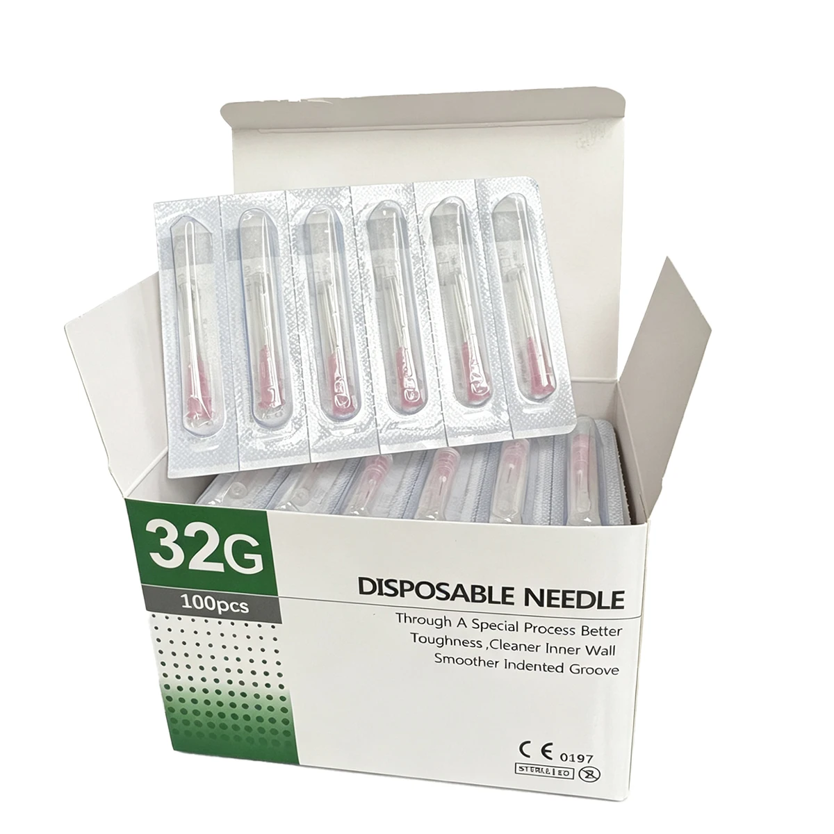 100pcs 32G Gauge 1.5 2.5mm 4mm 6mm 13mm Mesotherapy Meso Luer Lock injection Aesthetic sterile Hypodermic needle Dermal Filler