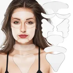 16/111/8/1pc Silicone Wrinkle Patches Reusable Forehead Neck Chest Pad Anti Aging For Women Girls Facial Lifting Paste Skin Care
