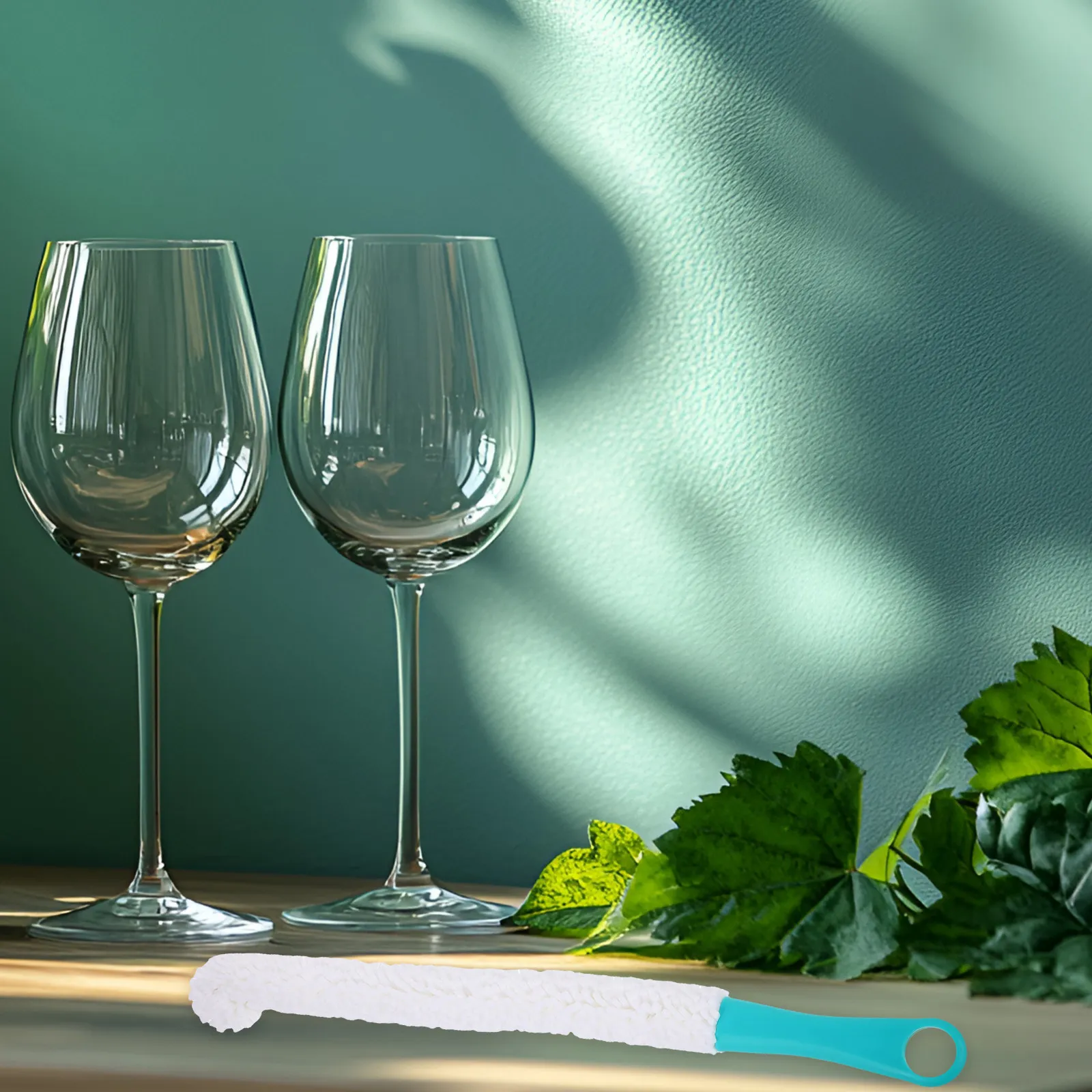 Wine Glass Cleaning Brush Flexible Handle Tool for Decanters Goblets and Bottles Sparkling Shine