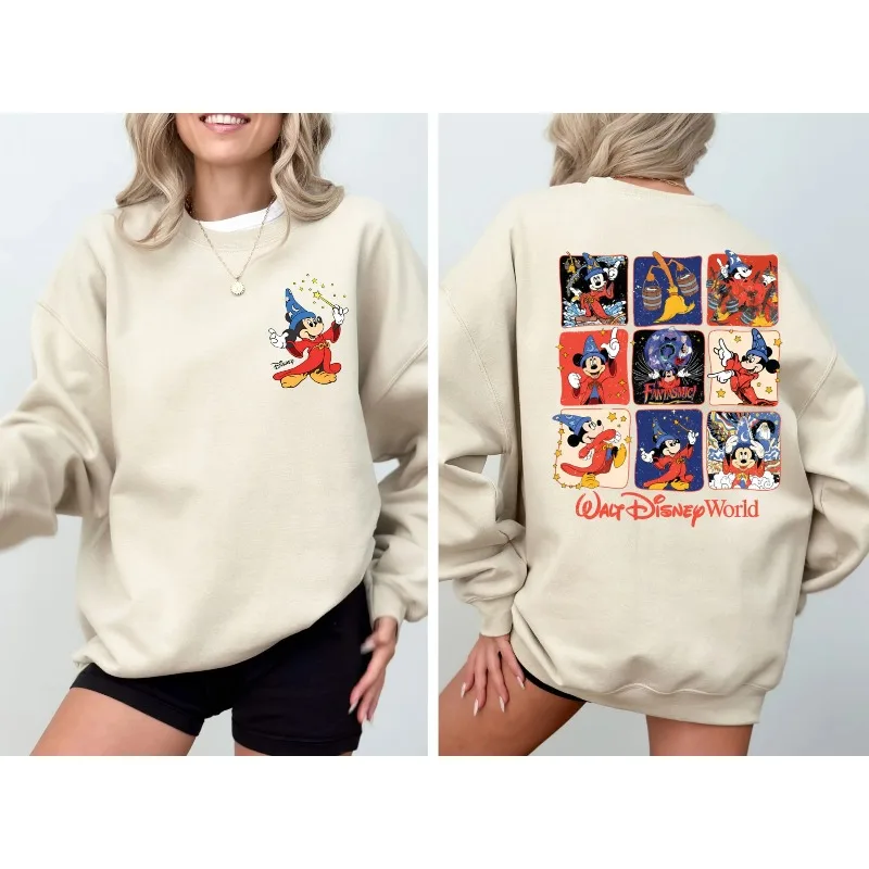 Sudadera con Capucha de la Película Fantasía de Disney, Sudadera Mágica de Mickey Mouse, Estilo Disney, Sudadera con Capucha para Mujer, Apta para Hombres y Mujeres