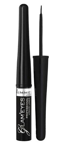 Rimmel Glam'Eyes Liquid Eyeliner 001 Glamour Black, 3.5ml