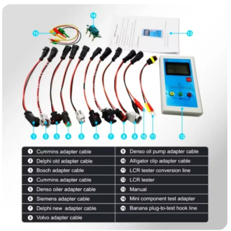LCR01 TL-200 ESR TR LCR Resistance Capacitance Inductance Tester CRIN Diesel Transistor Tester Common Rail Piezo Injector
