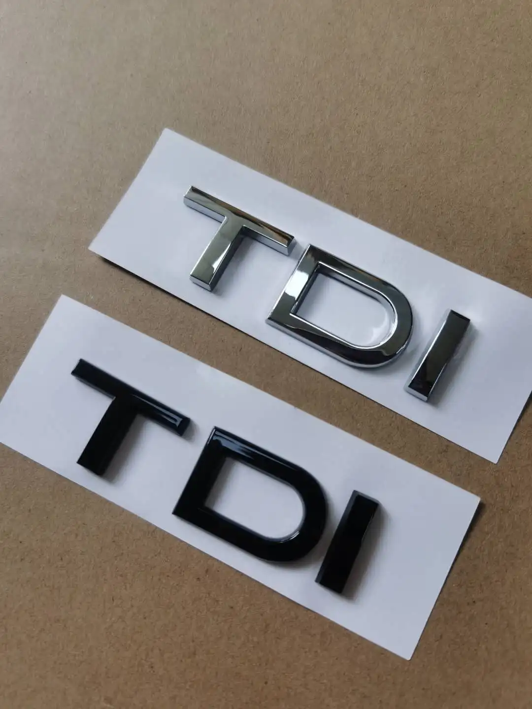 1X Chrome glossy Matt black ABS TDI car rear Emblem sticker for Audi A1 A3 A4 A5 A6 A6L A7 A8 S3 S6 Q3 Q5 Q7 TT S RS