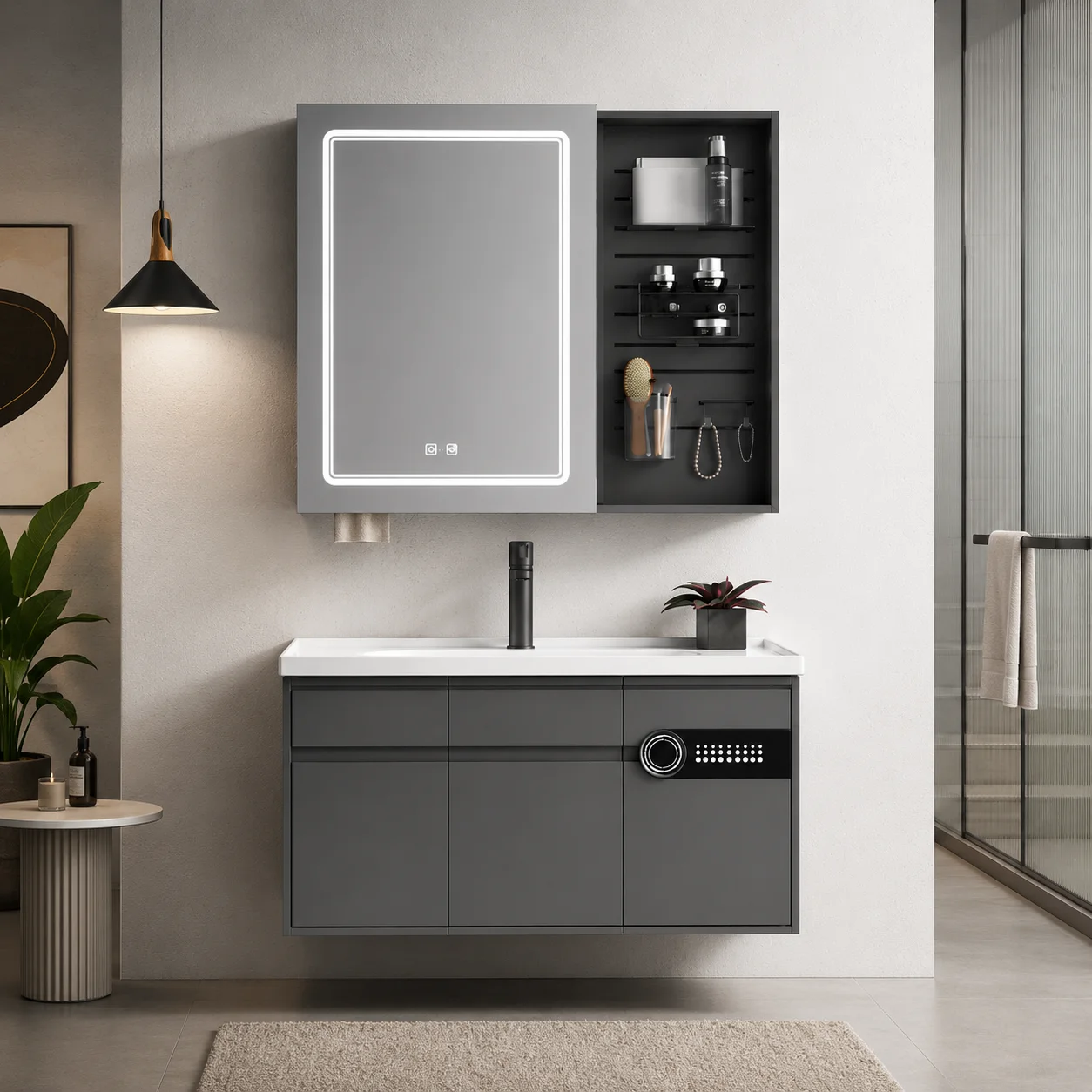 ตู้ห้องน้ำแบบติดผนังสไตล์โมเดิ - Home Living Bathroom Vanity บทวิจารณ์และราคา