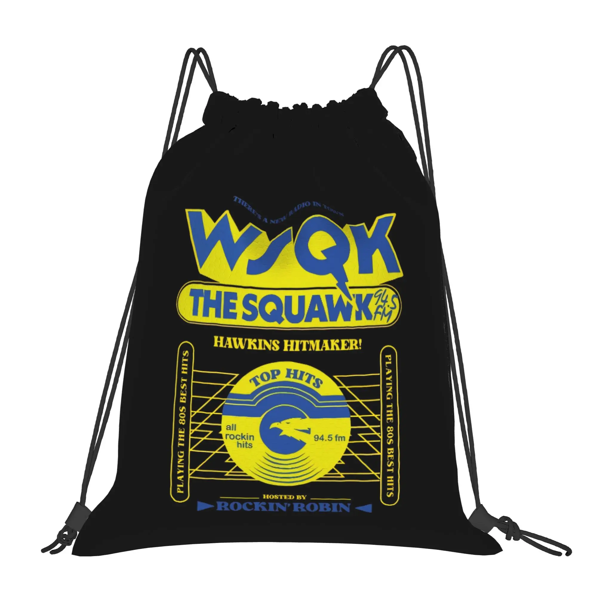 WSQK 2 WSQK Portable Shopping Drawstring Backpack Riding Backpack Gym Shoes Drawstring Bags