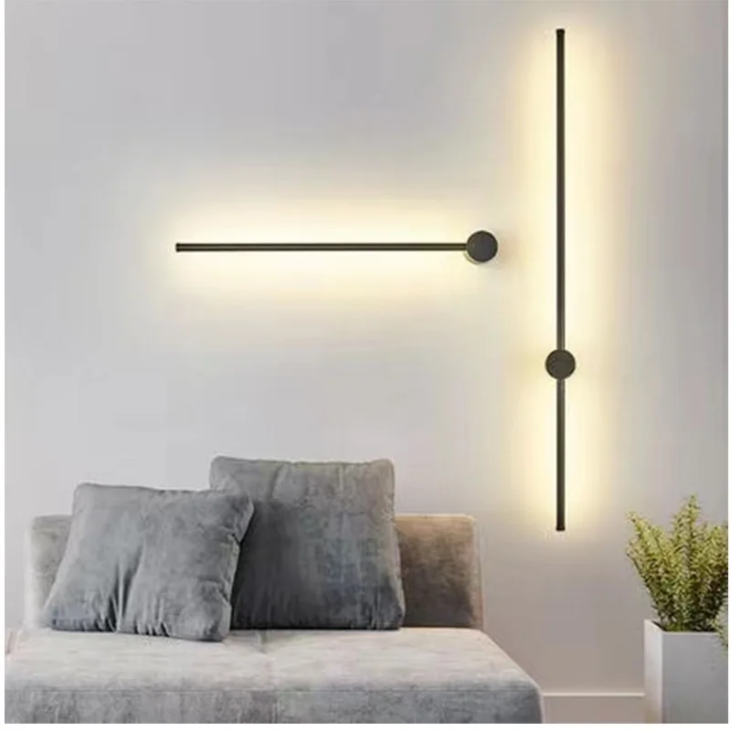 

Modern Led Indoor Lighting Home Appliance Minimalist Strip Lamp Bedroom Living Room Stairs TV Background Wall Decor Wall Light