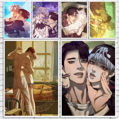BL Manhwa P-pearl Boy Poster Versatile HD Waterproof Wall Art Self-Adhesive Decor for Any Space Ideal Gift