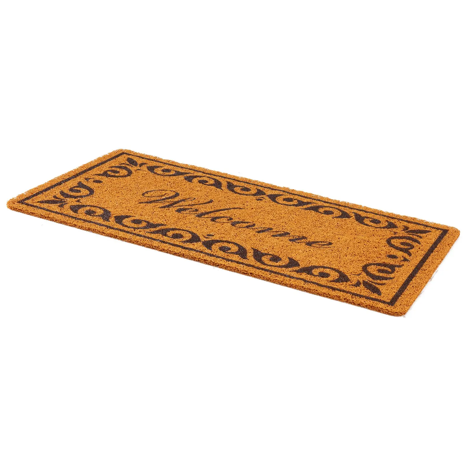 

Door Mat, Welcome Doormat For Outdoor Entrance, 29.5" X 17" All-Weather Faux Coir Entryway Mat With Non-Slip Backing,