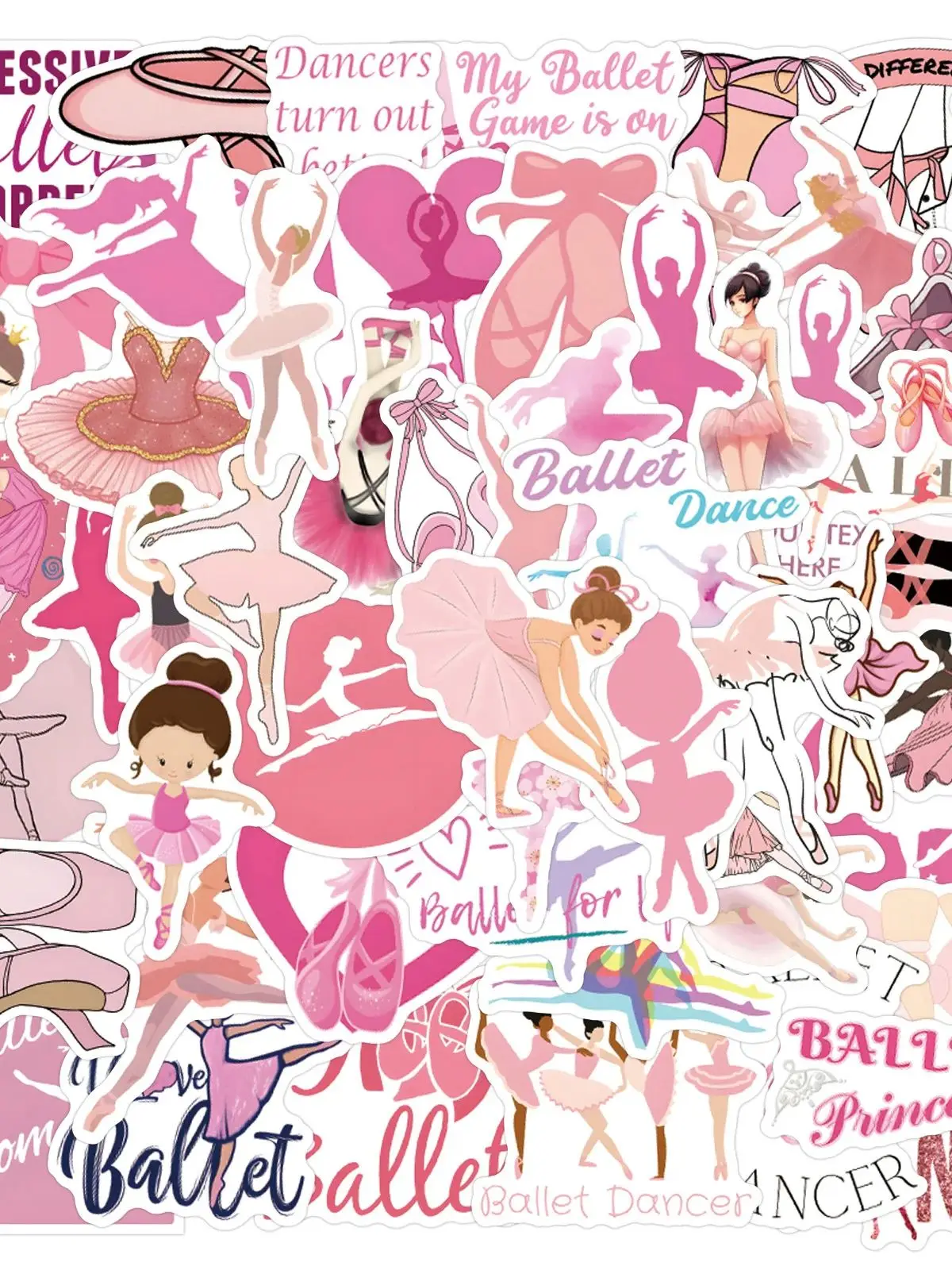 AliExpress GOGOTU 10/30/55PCS Pink Ballet Stickers Funny Graffiti Sticker DIY Luggage Laptop Phone Car Bike Skateboard Cartoon Decals Kids Toy