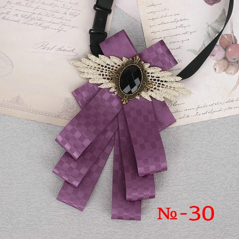 57 farben Wunderschöne Band Bowtie Schwarz Schmuck Metall Männer Hochzeit Party Schmetterling Weibliches Hemd Zubehör Damen Luxus Pin Fliege – Detail 36