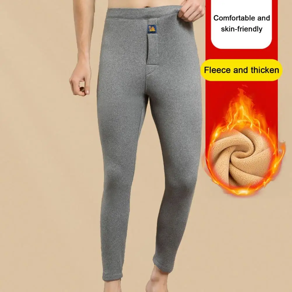 Men Long Johns Thermal Underwear Winter Warm Long Pants Male Soft Elastic Leggings Comfortable Tights Sleep Wear Bottoms Pajamas