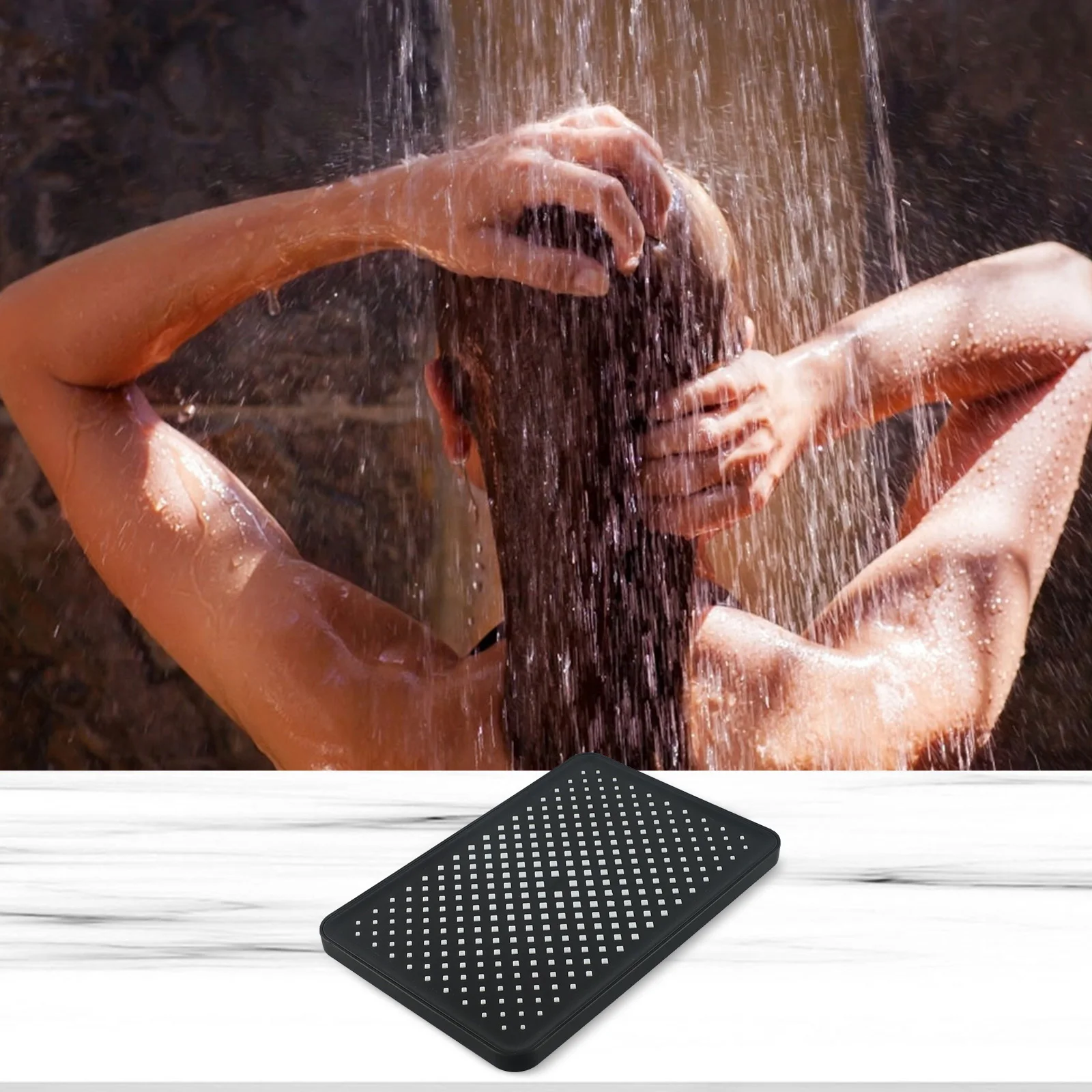 Bathroom Upgrade Daily Shower Rainfall Shower Head Showerhead Easy Installation High Flow Rate Immersive Experience