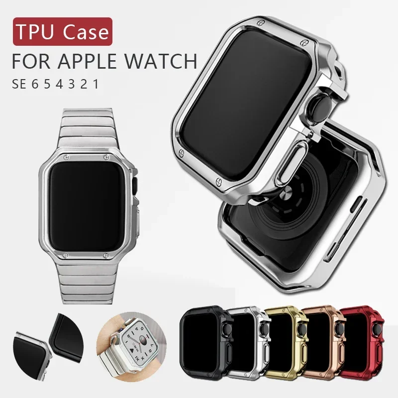 Dropshipping Protective TPU Cover Case for Iwatch Series 9 8 7 6 5 SE Ultra Screen Protector for Apple Watch Case 49mm 45mm 44mm