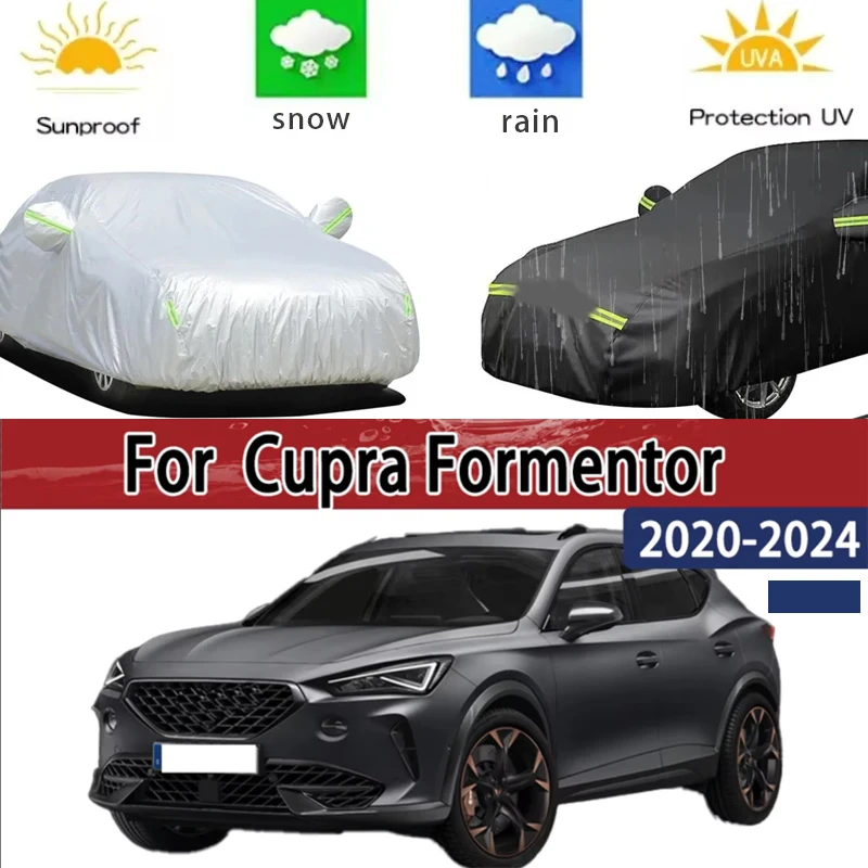 

For Cupra Formentor 2020- 2024 Full Car Covers Outdoor Sun Anti UV Rain Snow Dust Protection Oxford Cloth Accessories