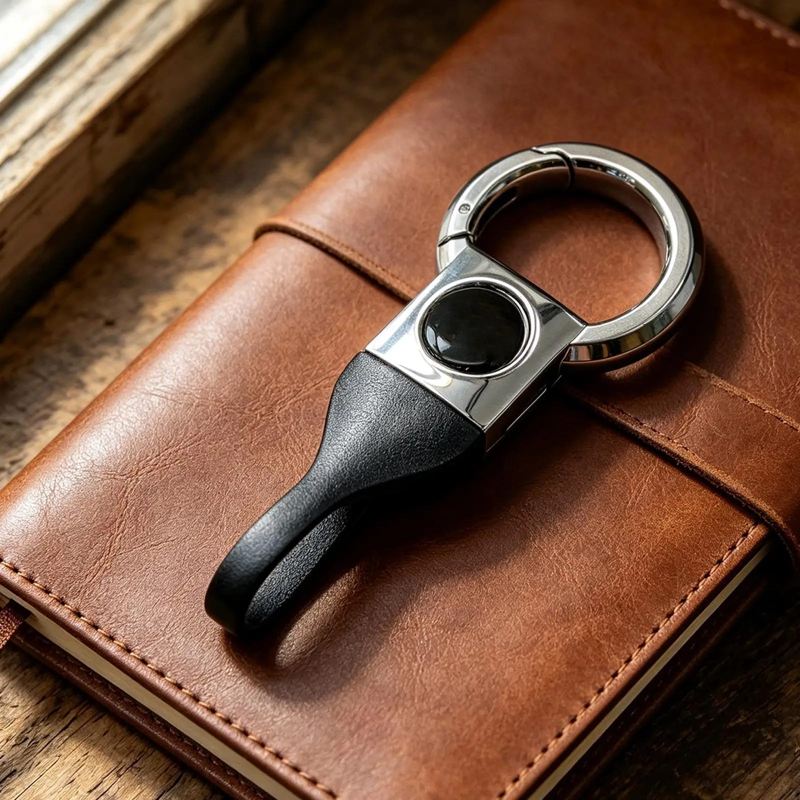 Car Key Chain Rustproof Alloy Anti-Loss Screwless Keyring With High-strength TPU Lanyard Car Key Holder For Men Women Driver