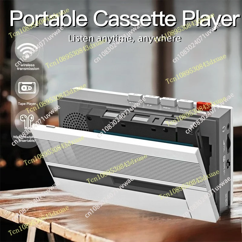 Tape player Walkman nostalgic old-fashioned portable model with Bluetooth rechargeable