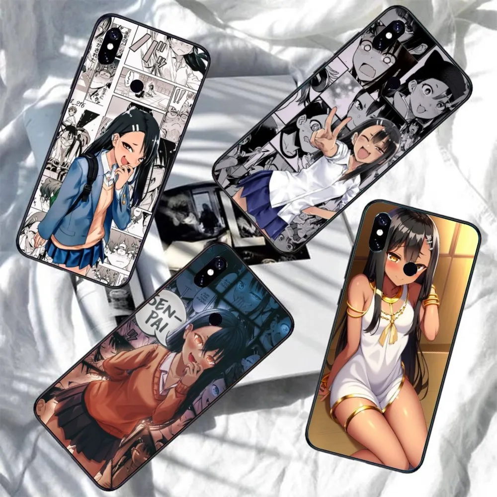 Anime Hayase Nagatoro Cell Phone Case for Xiaomi Redmi Note 12 11 10 9T 8 7 Pro 9 9A 9C 8 Black Soft Phone Cover Funda