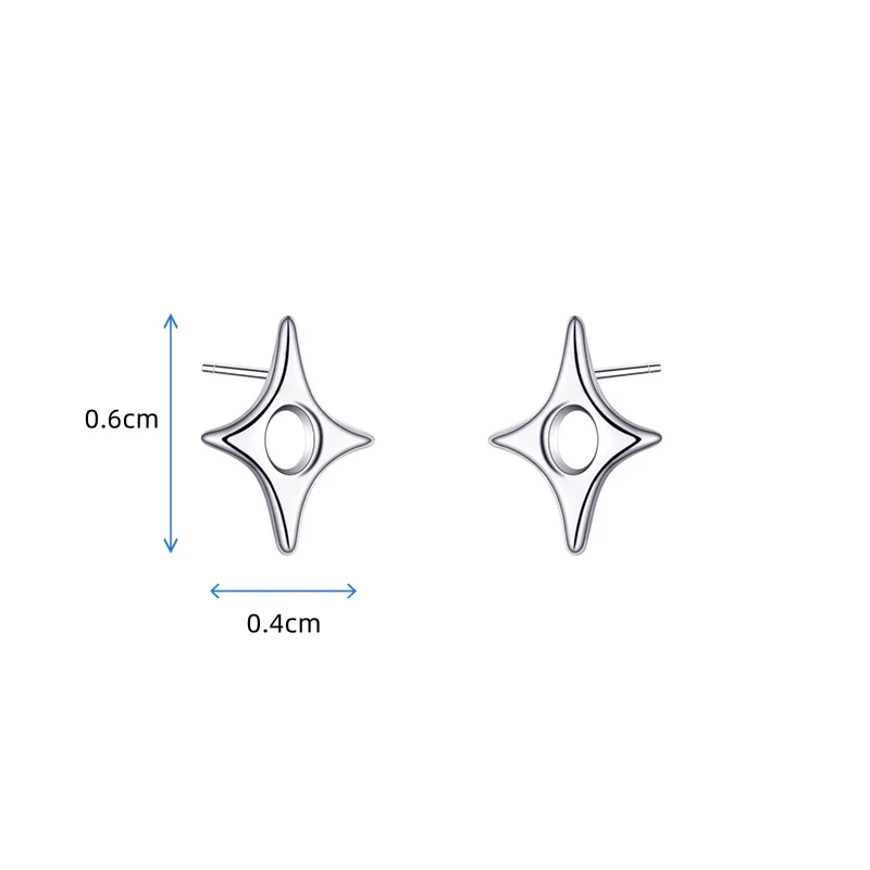 Punk Small Cross Hollow Stud Earrings For Women Ear Piercing Star Earrings Men Pierced Unusual Party Earrings Jewelry Gifts