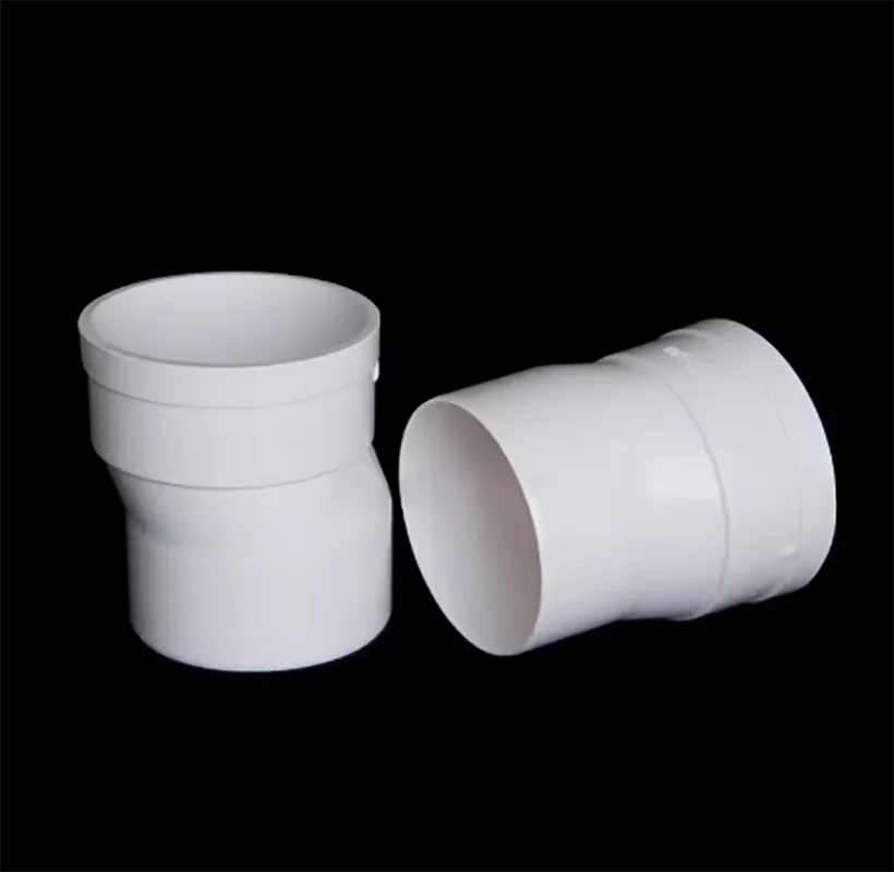 

White PVC Drain Pipe Offset Straight Connector Inner Dia 50mm 75mm Adapter Pipe Fittings For Drainage Systems
