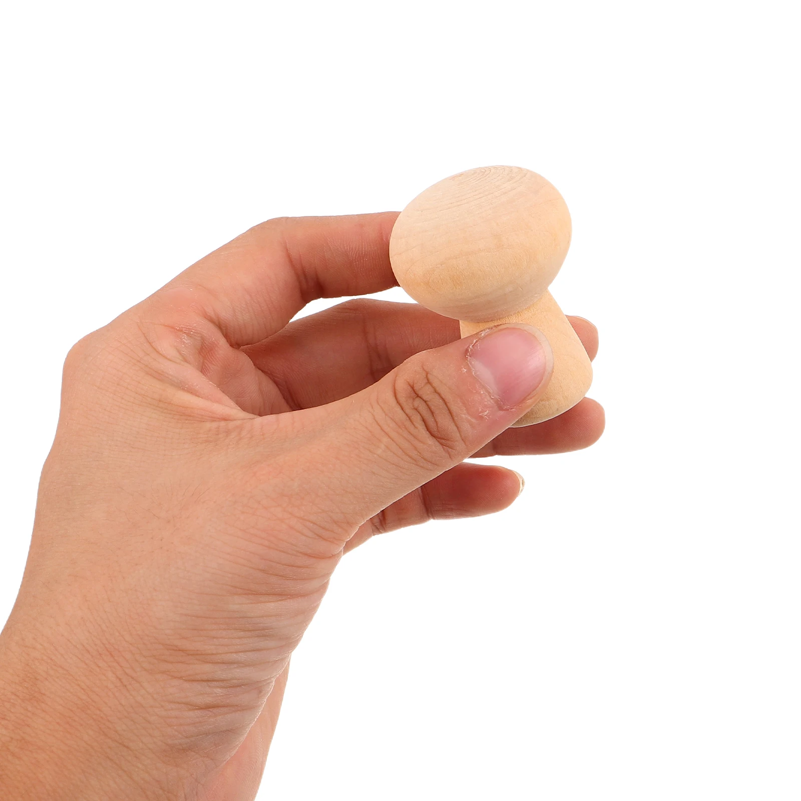 30 szt. Drewniane figurki grzybki do malowania, 4,5 cm x 1 cm, niedokończone, do rękodzieła dla dzieci, DIY, mini ozdoby grzybki do malowania, rękodzieło z drewna do malowania, kształt grzybka