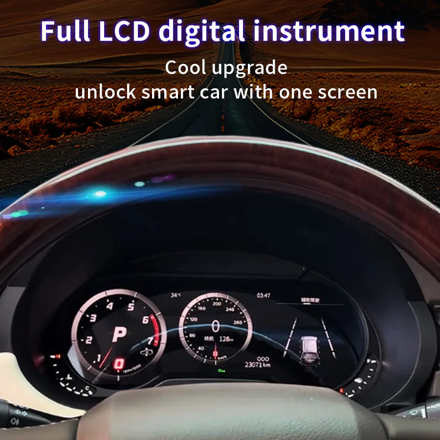 Panel de instrumentos LCD completo mejorado de 12,3 pulgadas para Lexus GX400 GX460 2010 -2019 tablero de velocímetro de grupo cabina Virtual Linux