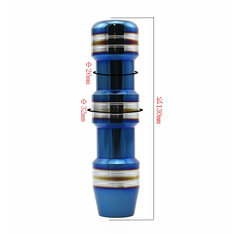 Semi-Baked Blue Manual Gear Head Gear shift head Car Universal Modification Gear Head 13cmAluminum Alloy Shift Lever