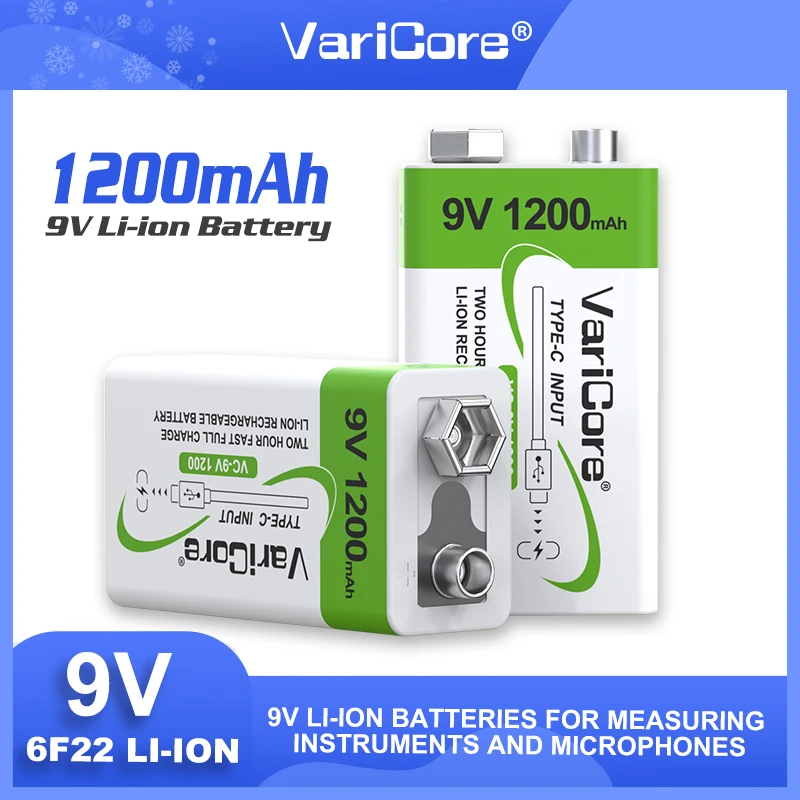 Liitokala 600mah 9v li-ion 6f22 9v bateria recarregável para microfone multímetro rc brinquedos arma de temperatura