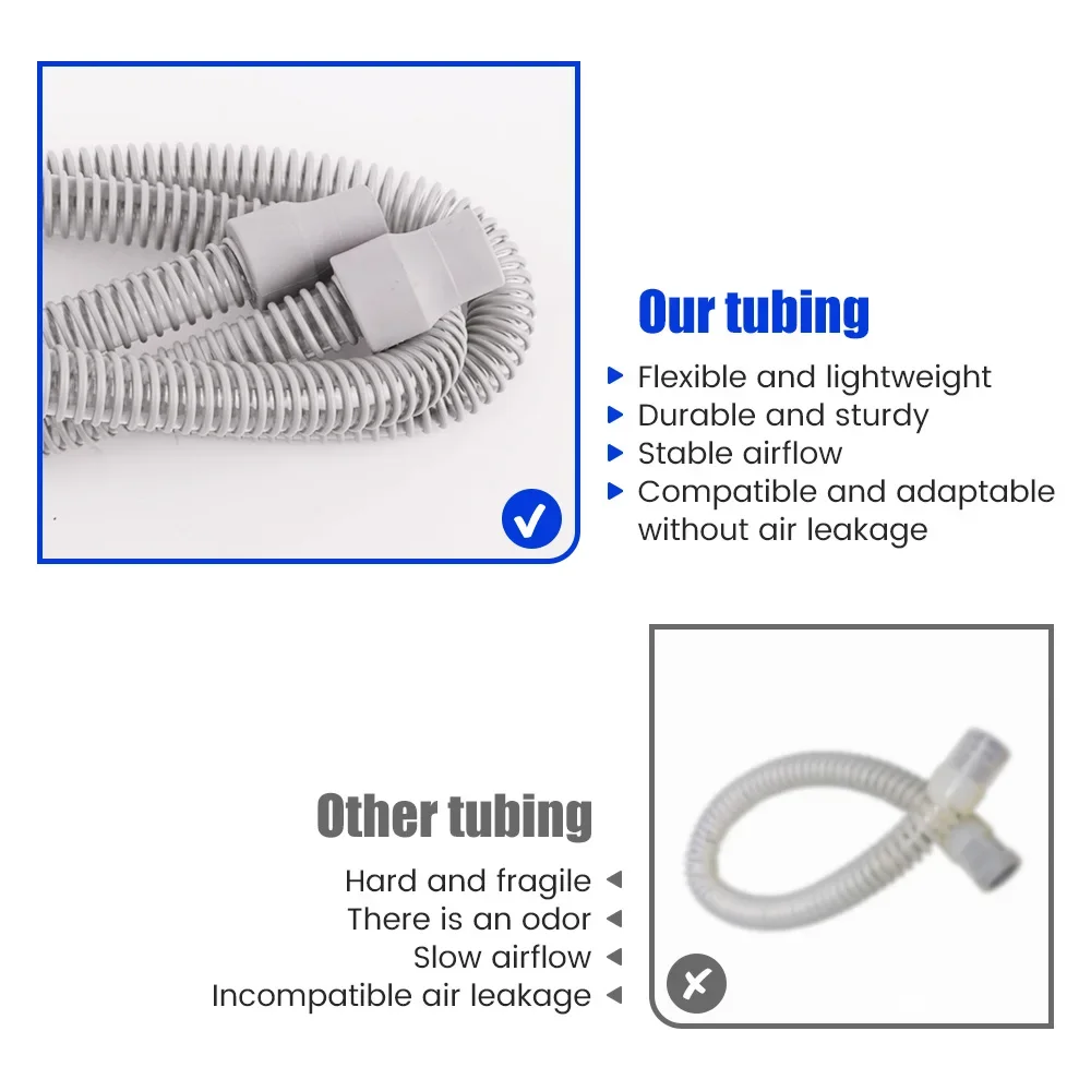 For Sleep Apnea Snoring Shrink Tubing Flexible Hose Pipe Connect 180cm Tube Without Mask Breathing CPAP Apparatus Accessories