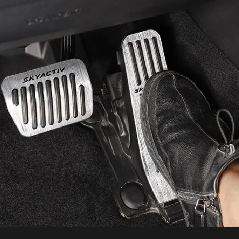 Car Accelerator Fuel Brake Pedals Rest Foot Pedals Non-slip Protect Mat Accessories 2019~2024 CX30 CX50 CX60 MX30 For Mazda 3 BP