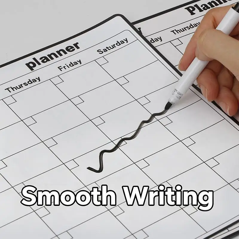 Refrigerator Magnet Monthly Planner With Dry Erase Surface And Reusable Design Perfect For Home Kitchen Schedule Organization