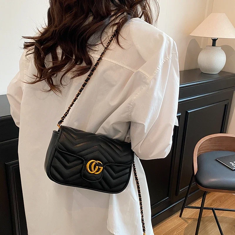 

Элегантная женская кожаная модная классическая сумка на плечо, роскошная дизайнерская сумка через плечо для шикарной одежды