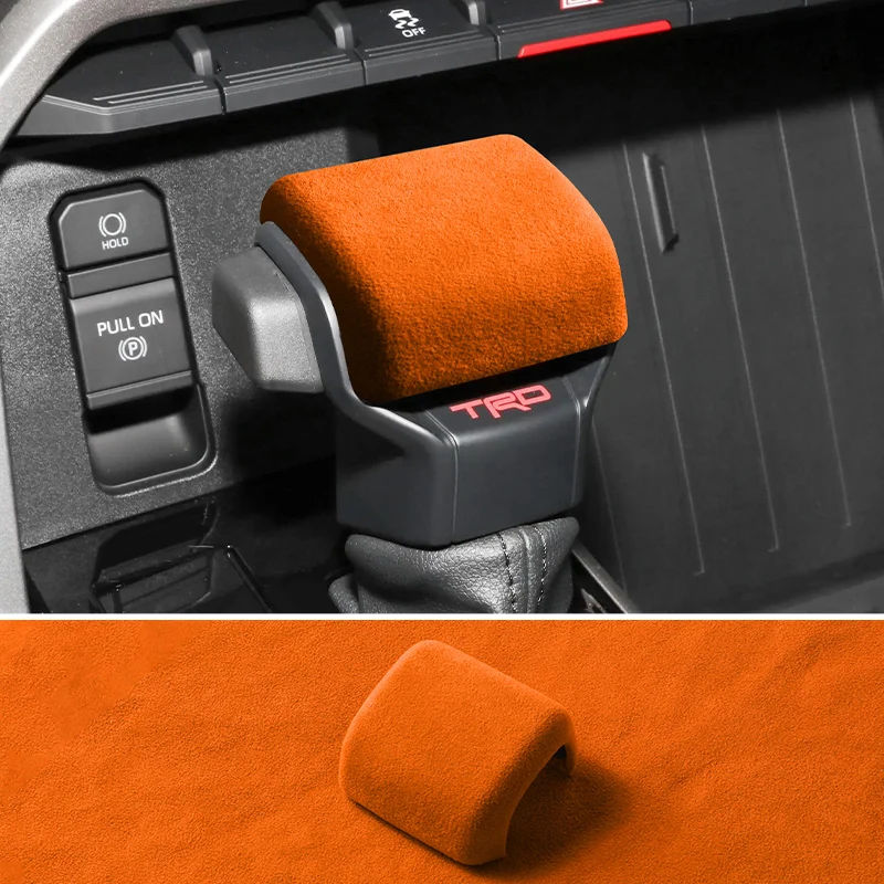 

Made of Alcantara For Toyota Tundra Toyota Sequoia Car Gear Shift Knob Boot Cover Trim Stickers lnterior Tuning Accessories