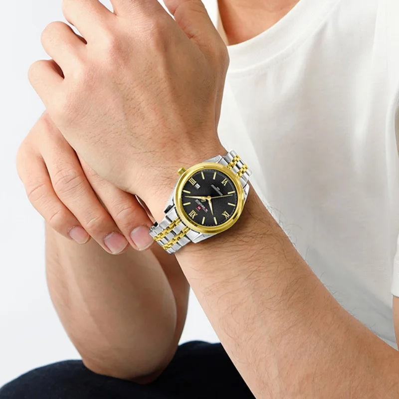 

NAVIFORCE Man's Wristwatch Quartz Calendar Waterproof Date Display Male Casual Business Clock Gift for Father's Day Reloj Hombre