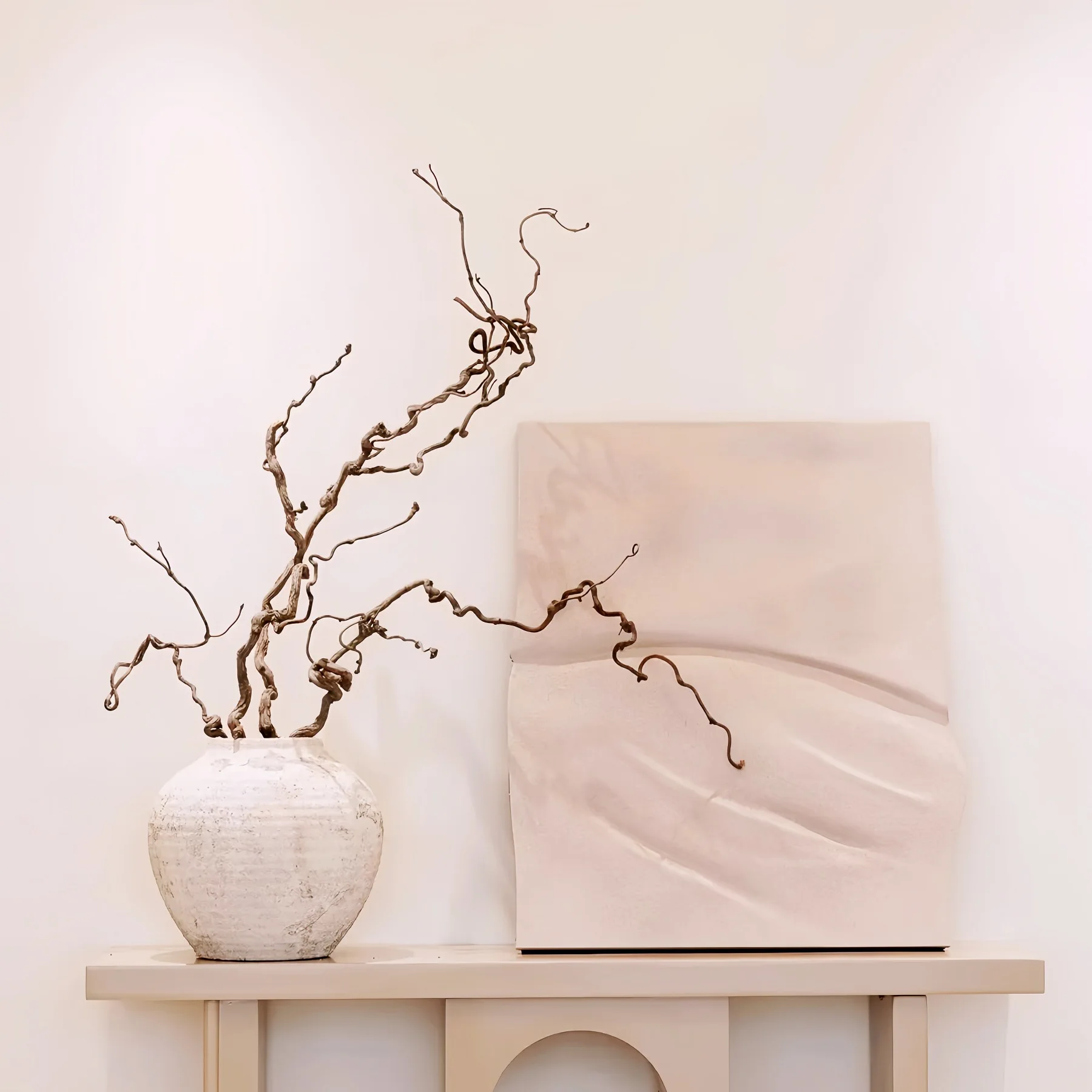 Simulation dead branch art ornament, living room entrance decoration, high-end wooden branch flower arrangement decoration