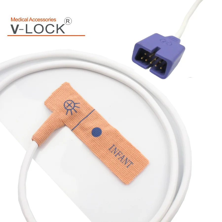 2024V-LOCK High Quality Disposable sensor with elastic bandage SIZE:Adult/Infant for NELLCOR W/OXIMAX