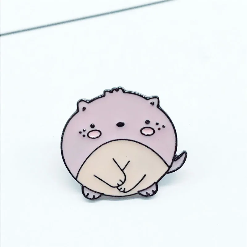 Cute Totoro Enamel Pins Animals Brooch Alloy Backpack Jeans Badge Jewelry Gift for Kids Friends