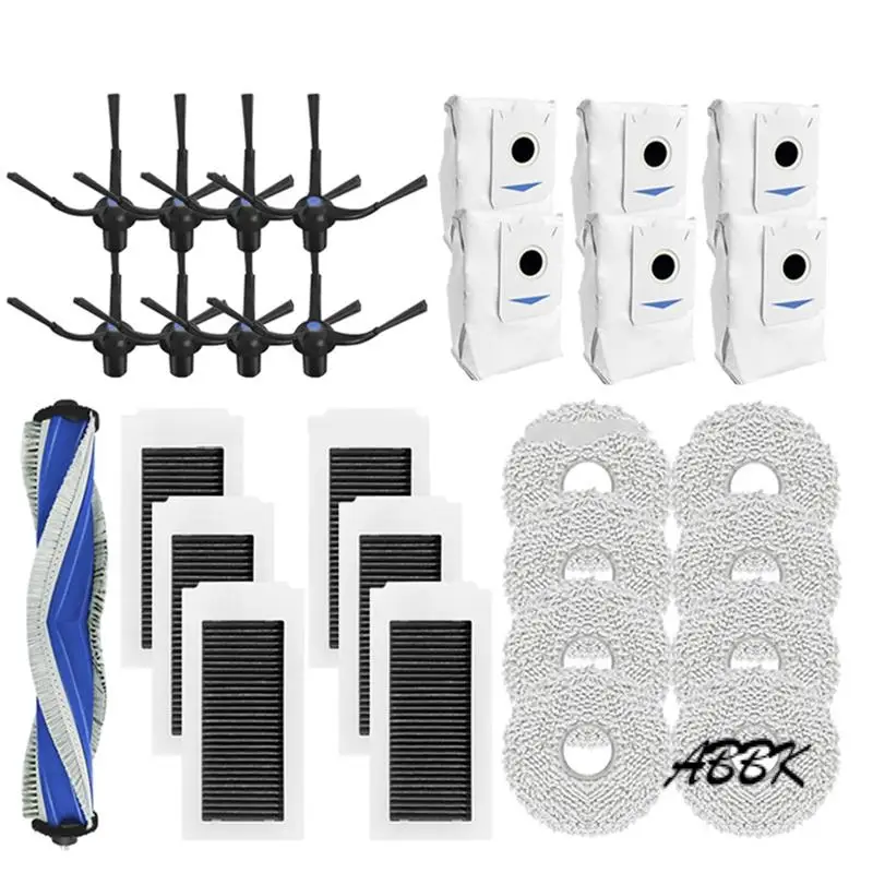 

ABBK-For Cobos Debot X5 OMNI/X5 PRO OMNI/X5 PRO Vacuum Cleaner Roller Brush Side Brush HEPA Filter Dust Bag Mop Rag Parts