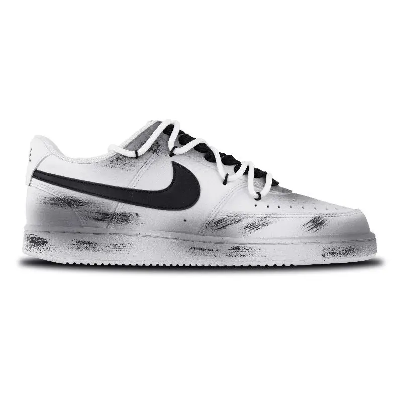 【Customize】Nike Court Vision 1 Skateboarding Shoes Men Low-top Gray Sneakers shoes DH2987-101