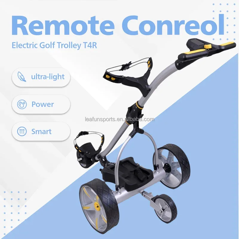 

Factory Hot Selling Brand New Remote Control Golf Trolley With 36 Holes Battery ,LCD Digital Handle ,400W High Power Motors With