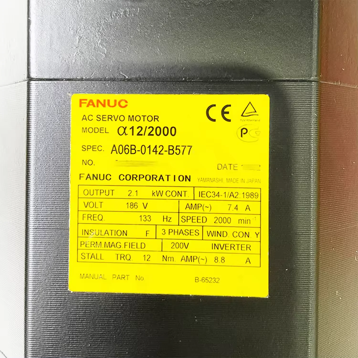 Fanuc Servo Motor A06B-0142-B577 Fanuc CNC Control Tested Ok A06B 0142 B577