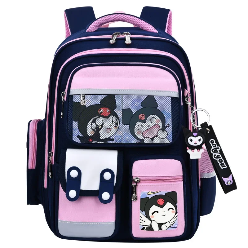 Sanrio-mochila escolar de Anime para niños y niñas, bolsa ligera de dibujos animados, bonita, Kulomi