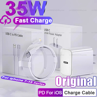 For Apple Original 35W USB C Fast Charger For iPhone 16 15 14 13 12 11 Pro Max 8 Plus Quick Charging Cable Phone Accessories